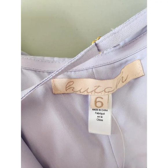 NWT Anthropologie Hutch Ruched Tulle Bow Mini Dress Size 6 Lavender #MC403 - Picture 9 of 11